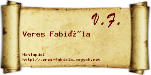 Veres Fabióla névjegykártya